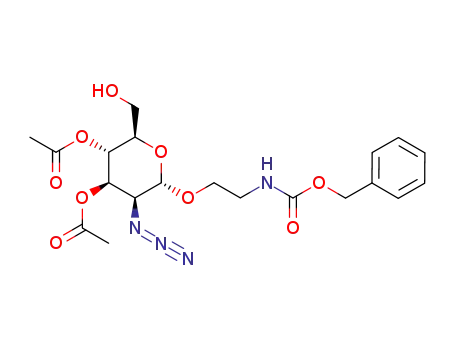 Molecular Structure of 870074-01-4 (2-(benzyloxycarbonyl)aminoethyl 3,4-di-O-acetyl-2-azido-2-deoxy-α-D-mannopyranoside)