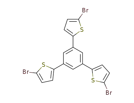 Molecular Structure of 161299-90-7 (Thiophene, 2,2',2''-(1,3,5-benzenetriyl)tris[5-bromo-)