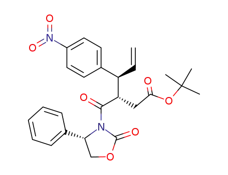 tert-butyl 3-[((4S)-2-oxo-4-phenyl-1,3-oxazolidin-3-yl)carbonyl]-(3S,4S)-4-[4-nitrophenyl]hex-5-enoate