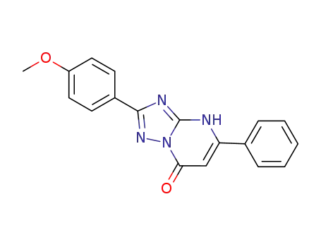 Molecular Structure of 924867-16-3 (2-(4-methoxyphenyl)-5-phenyl-[1,2,4]triazolo[1,5-a]pyrimidin-7(4H)-one)