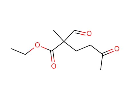 Molecular Structure of 1523-87-1 (Hexanoic acid, 2-formyl-2-methyl-5-oxo-, ethyl ester)