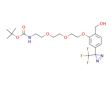 2-[2-[2-(2-tert-butoxycarbonylaminoethoxy)ethoxy]ethoxy]-4-[3-(trifluoromethyl)-3H-diazirin-3-yl]benzyl alcohol