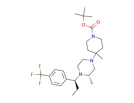 4-Methyl-4-{(S)-3-methyl-4-[(S)-1-(4-trifluoromethyl-phenyl)-propyl]-piperazin-1-yl}-piperidine-1-carboxylic acid tert-butyl ester