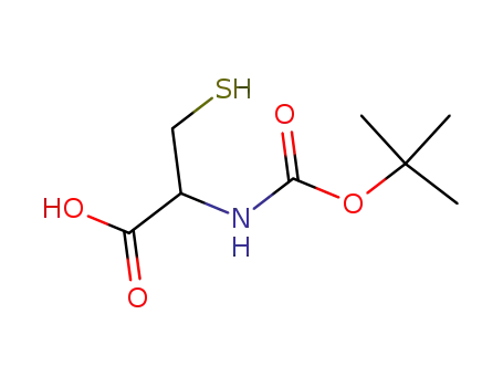 Molecular Structure of 186706-80-9 (Cysteine, N-[(1,1-dimethylethoxy)carbonyl]-)