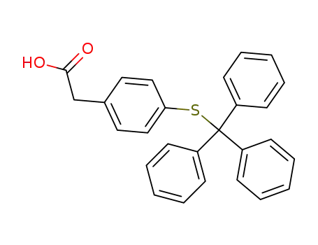 Molecular Structure of 883566-52-7 (2-(4-(triphenylmethylthio)phenyl)acetic acid)