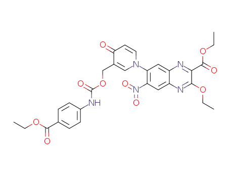 ethyl 3-ethoxy-7-[3-((4-ethoxycarbonylphenylamino)carbonyloxymethyl)-4-pyridon-1-yl]-6-nitroquinoxaline-2-carboxylate