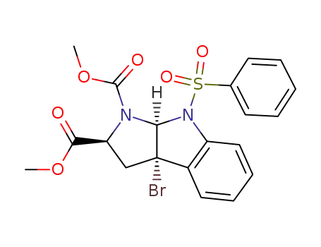 (+)-(2S,3aS,8aS)-3a-Bromo-1,2-bis(methoxycarbonyl)-8-(phenylsulfonyl)-1,2,3,3a,8,8a-hexahydropyrrolo<2,3-b>indole