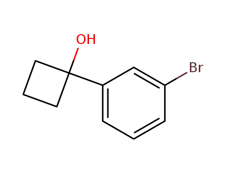 Molecular Structure of 210826-67-8 (1-(3-Bromophenyl)-cyclobutanol)