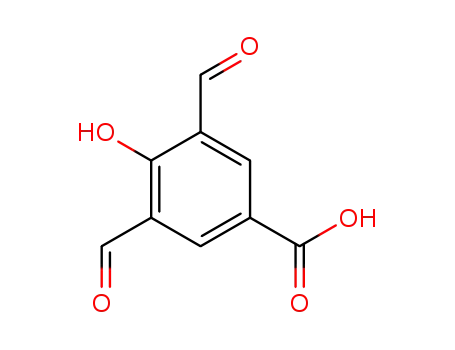 Molecular Structure of 1384440-57-6 (3,5-diformyl-4-hydroxybenzoic acid)