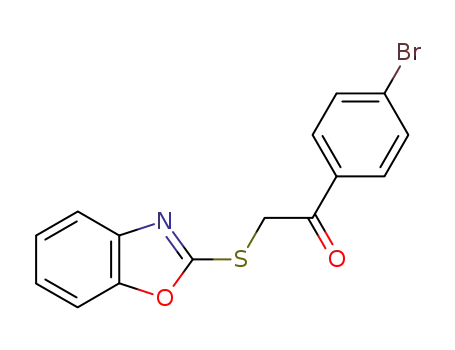 Molecular Structure of 13944-97-3 (2-(1,3-BENZOXAZOL-2-YLTHIO)-1-(4-BROMOPHENYL)ETHANONE)