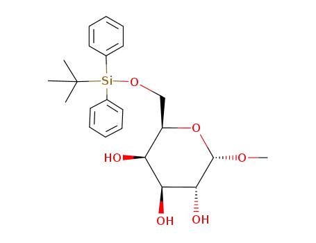 Molecular Structure of 114217-35-5 (methyl 6-O-(tert-butyldiphenylsilyl)-α-D-galactopyranoside)