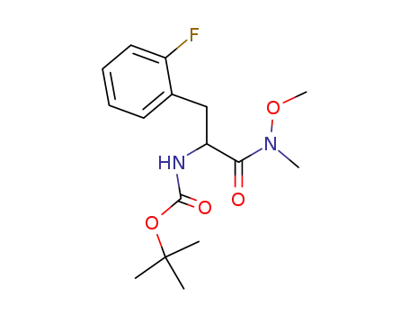 Molecular Structure of 923564-33-4 ([2-(2-fluoro-phenyl)-1-(methoxymethyl-carbamoyl)-ethyl]-carbamic acid tert-butyl ester)