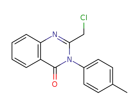 Molecular Structure of 22312-80-7 (2-(CHLOROMETHYL)-3-(4-METHYLPHENYL)QUINAZOLIN-4(3H)-ONE)