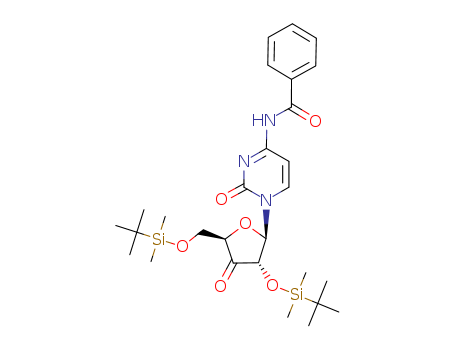 Cytidine, N-benzoyl-3'-deoxy-2',5'-bis-O-[(1,1-dimethylethyl)dimethylsilyl]-3'-oxo-