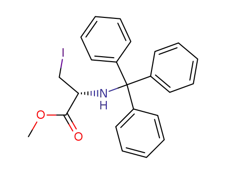 Molecular Structure of 181637-40-1 ((2R)-N-triphenylmethyl-3-iodoalanine methyl ester)