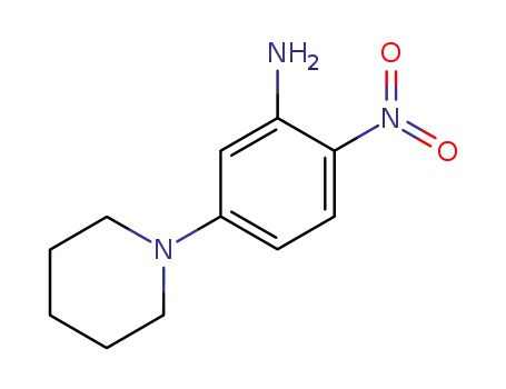 Molecular Structure of 54997-99-8 (2-NITRO-5-PIPERIDINOANILINE)