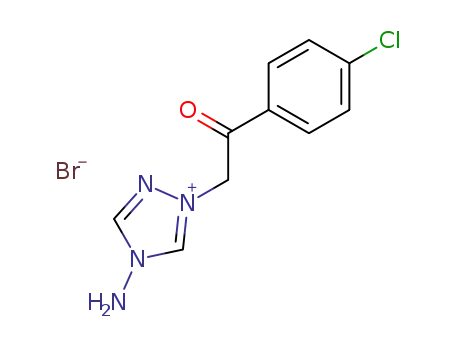 Molecular Structure of 126961-65-7 (1H-1,2,4-Triazolium, 4-amino-1-[2-(4-chlorophenyl)-2-oxoethyl]-,
bromide)