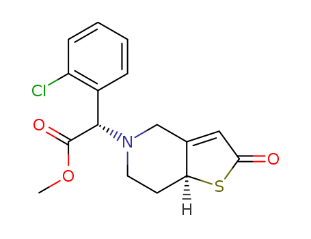 Thieno[3,2-c]pyridine-5(4H)-aceticacid, a-(2-chlorophenyl)-2,6,7,7a-tetrahydro-2-oxo-,methyl ester