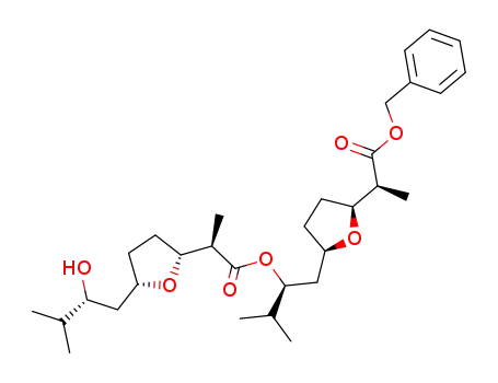 (-)-benzyl (2S,3S,6R,8S)-8-O-[(2'R,3'R,6'S,8'R)-bishomononactoyl]bishomononactate