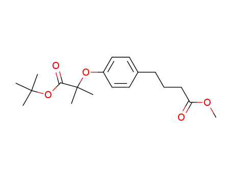 Molecular Structure of 425672-61-3 (4-[4-(1-tert-butoxycarbonyl-1-methyl-ethoxy)phenyl]butyric acid methyl ester)