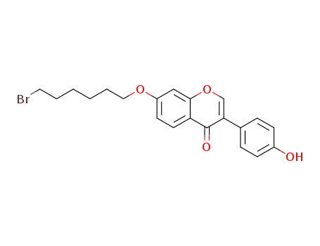 4H-1-Benzopyran-4-one, 7-[(6-bromohexyl)oxy]-3-(4-hydroxyphenyl)-