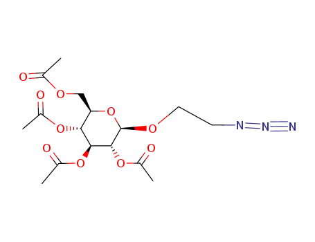 Molecular Structure of 140428-81-5 (2-Azidoethyl 2,3,4,6-Tetra-O-acetyl-beta-D-glucopyranoside)