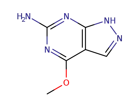 Molecular Structure of 100644-67-5 (4-METHOXY-1H-PYRAZOLO[3,4-D]PYRIMIDIN-6-AMINE)