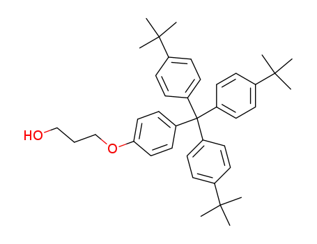 Molecular Structure of 393860-73-6 (3-(4-(tris(4-(tert-butyl)phenyl)methyl)phenoxy)propan-1-ol)