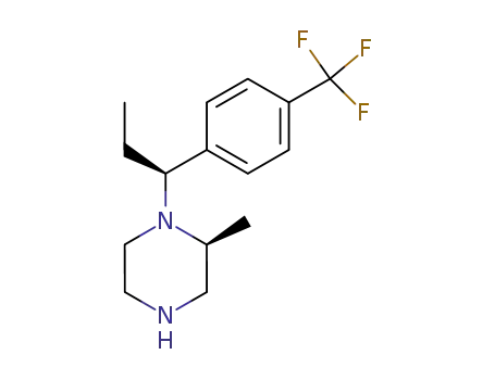 Molecular Structure of 306298-14-6 ((S)-2-Methyl-1-[(S)-1-(4-trifluoromethyl-phenyl)-propyl]-piperazine)