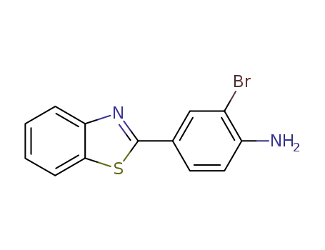 Molecular Structure of 178804-06-3 (4-(BENZO[D]THIAZOL-2-YL)-2-BROMOANILINE)