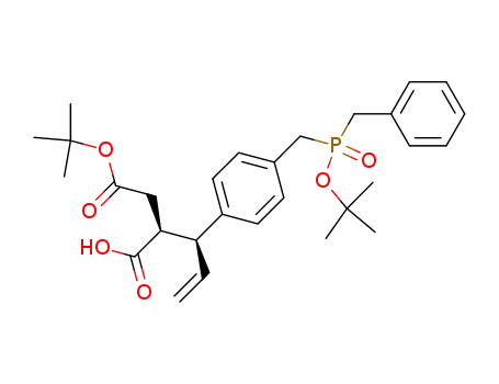 2-{1-[4-(benzyl-<i>tert</i>-butoxy-phosphinoylmethyl)-phenyl]-allyl}-succinic acid 4-<i>tert</i>-butyl ester