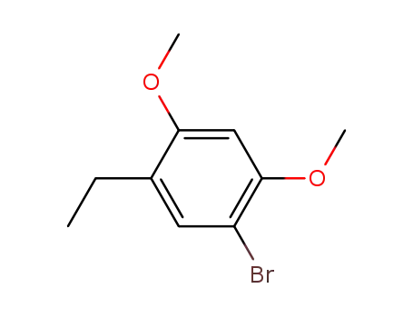Molecular Structure of 19345-66-5 (Benzene, 1-bromo-5-ethyl-2,4-dimethoxy-)
