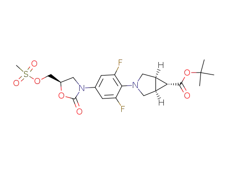 (R)-(1α,5α,6α)-3-[2,6-difluoro-4-(5-methanesulfonyloxymethyl-2-oxooxazolidin-3-yl)phenyl]-3-azabicyclo[3.1.0]hexane-6-carboxylic acid tert-butyl ester