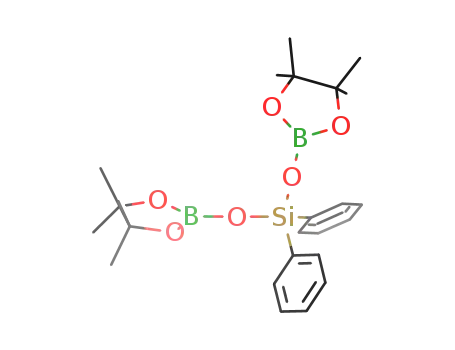 Molecular Structure of 82172-57-4 (diphenyl-bis((4,4,5,5-tetramethyl-1,3,2-dioxaborolan-2-yl)oxy)silane)