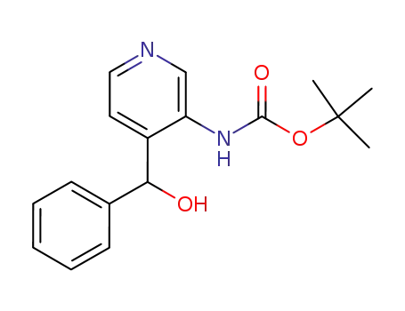 Molecular Structure of 112175-41-4 (Carbamic acid, [4-(hydroxyphenylmethyl)-3-pyridinyl]-, 1,1-dimethylethyl
ester)