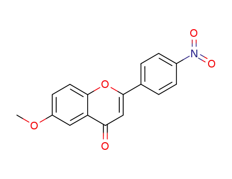 4H-1-Benzopyran-4-one, 6-methoxy-2-(4-nitrophenyl)-