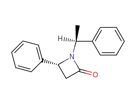 Molecular Structure of 78075-71-5 ((4R,αS)-N(1)-(α-methylbenzyl)-4-phenylazetidin-2-one)