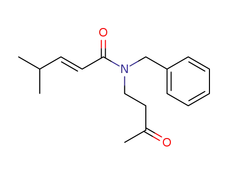 N-benzyl-N-(3-oxobutyl)-(E)-4-methylpent-2-enamide