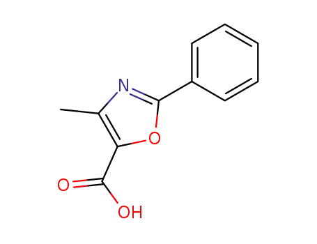 Molecular Structure of 91137-55-2 (4-METHYL-2-PHENYL-1,3-OXAZOLE-5-CARBOXYLIC ACID)