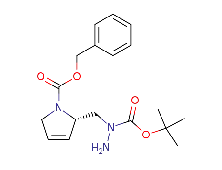 1H-Pyrrole-1-carboxylic acid,
2-[[1-[(1,1-dimethylethoxy)carbonyl]hydrazino]methyl]-2,5-dihydro-,
phenylmethyl ester, (2S)-