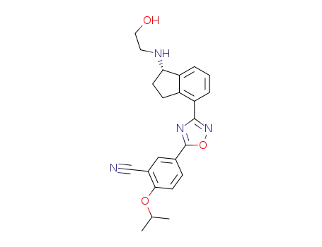 Benzonitrile, 5-[3-[(1S)-2,3-dihydro-1-[(2-hydroxyethyl)aMino]-1H-inden-4-yl]-1,2,4-oxadiazol-5-yl]-2-(1-Methylethoxy)- (free base)
