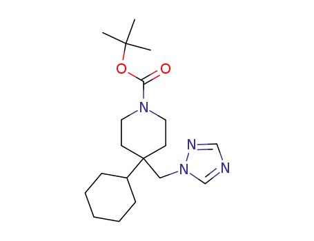 1-Piperidinecarboxylic acid,
4-cyclohexyl-4-(1H-1,2,4-triazol-1-ylmethyl)-, 1,1-dimethylethyl ester