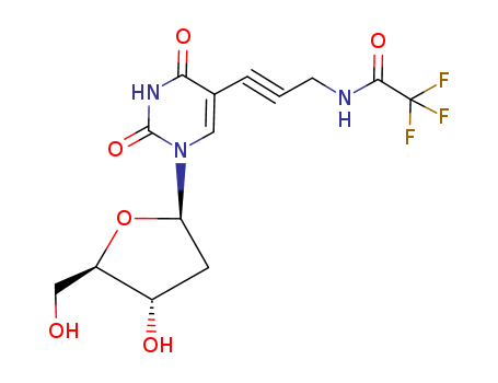 2,2,2-Trifluoro-N-{3-[1-((4S,5R)-4-hydroxy-5-hydroxymethyl-tetrahydro-furan-2-yl)-2,4-dioxo-1,2,3,4-tetrahydro-pyrimidin-5-yl]-prop-2-ynyl}-acetamide cas no. 115899-40-6 98%