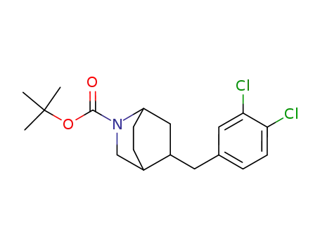 Molecular Structure of 750634-10-7 (5-(3,4-dichloro-benzyl)-2-aza-bicyclo[2.2.2]octane-2-carboxylic acid tert-butyl ester)
