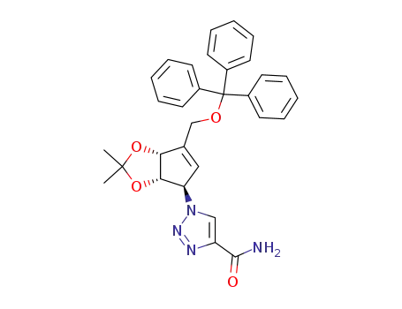 1-(2,2-dimethyl-6-trityloxymethyl-4,6a-dihydro-3aH-cyclopenta[1,3]dioxol-4-yl)-1H-1,2,3-triazole-4-carboxylic acid amide