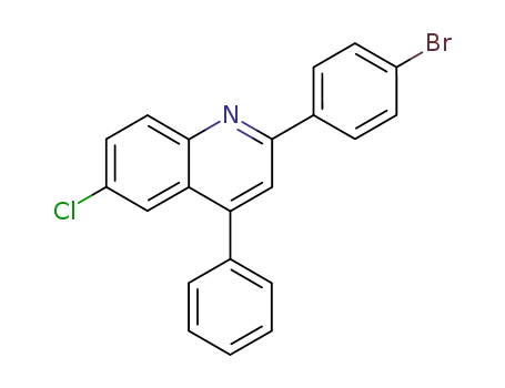 Molecular Structure of 21923-43-3 (Quinoline, 2-(4-bromophenyl)-6-chloro-4-phenyl-)