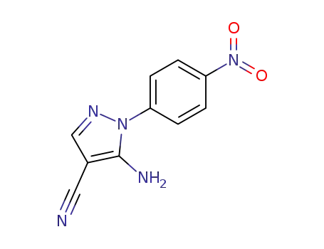 Molecular Structure of 5394-41-2 (5-AMINO-1-(4-NITROPHENYL)-1H-PYRAZOLE-4-CARBONITRILE)