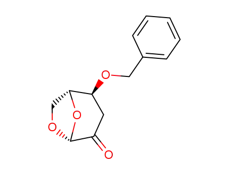 Molecular Structure of 102719-10-8 (.beta.-D-erythro-Hexopyranos-2-ulose, 1,6-anhydro-3-deoxy-4-O-(phenylmethyl)-)