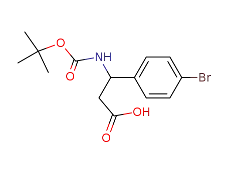 Molecular Structure of 282524-86-1 ((R,S)-Boc-3-amino-3-(4-bromophenyl)-propionic acid)