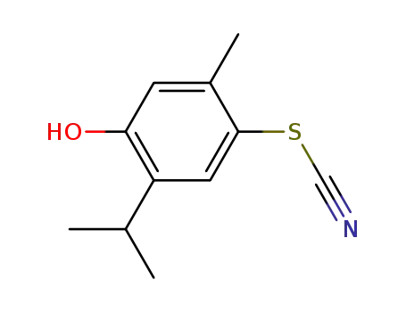 Molecular Structure of 6074-31-3 (4-HYDROXY-5-ISOPROPYL-2-METHYLPHENYL THIOCYANATE)